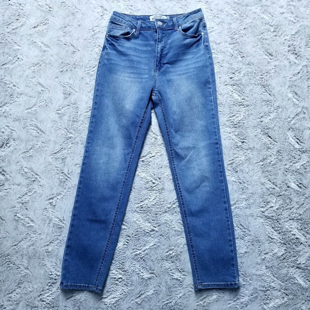 Refuge Denim Jeans Womens 03 Blue Beverly Hills Slim Straight Light Wash Denim